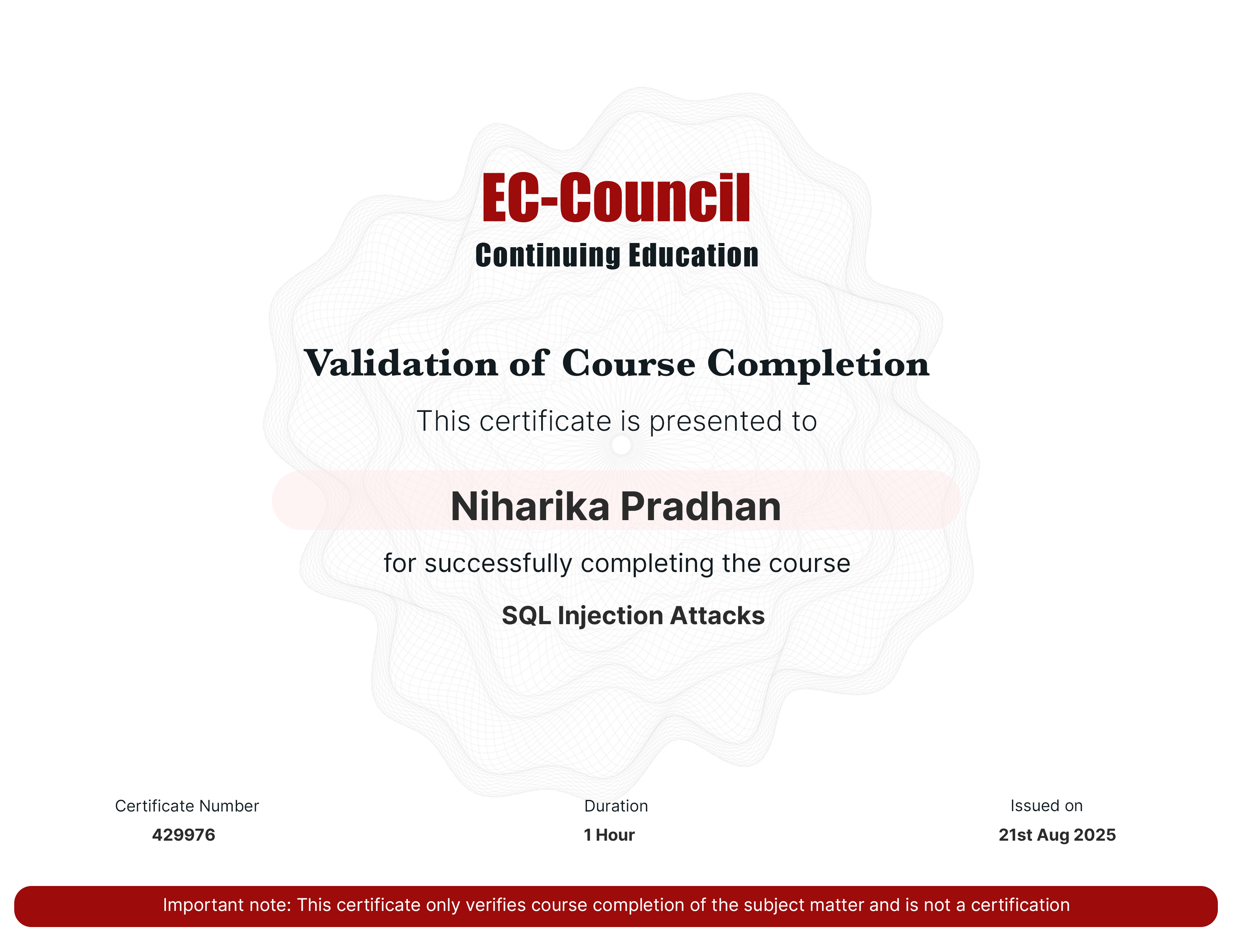 certificate