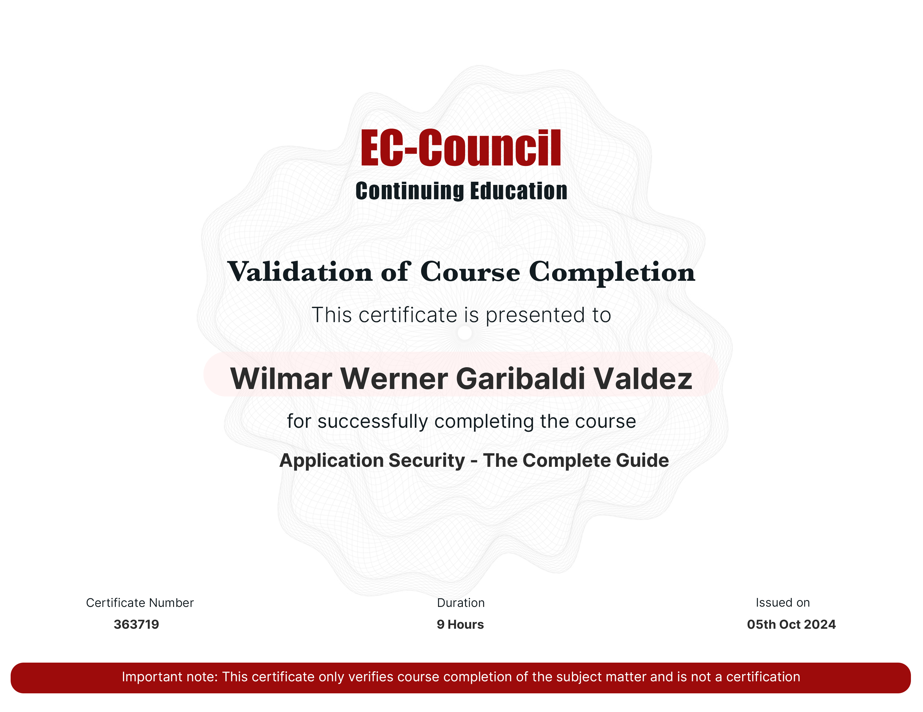 certificate