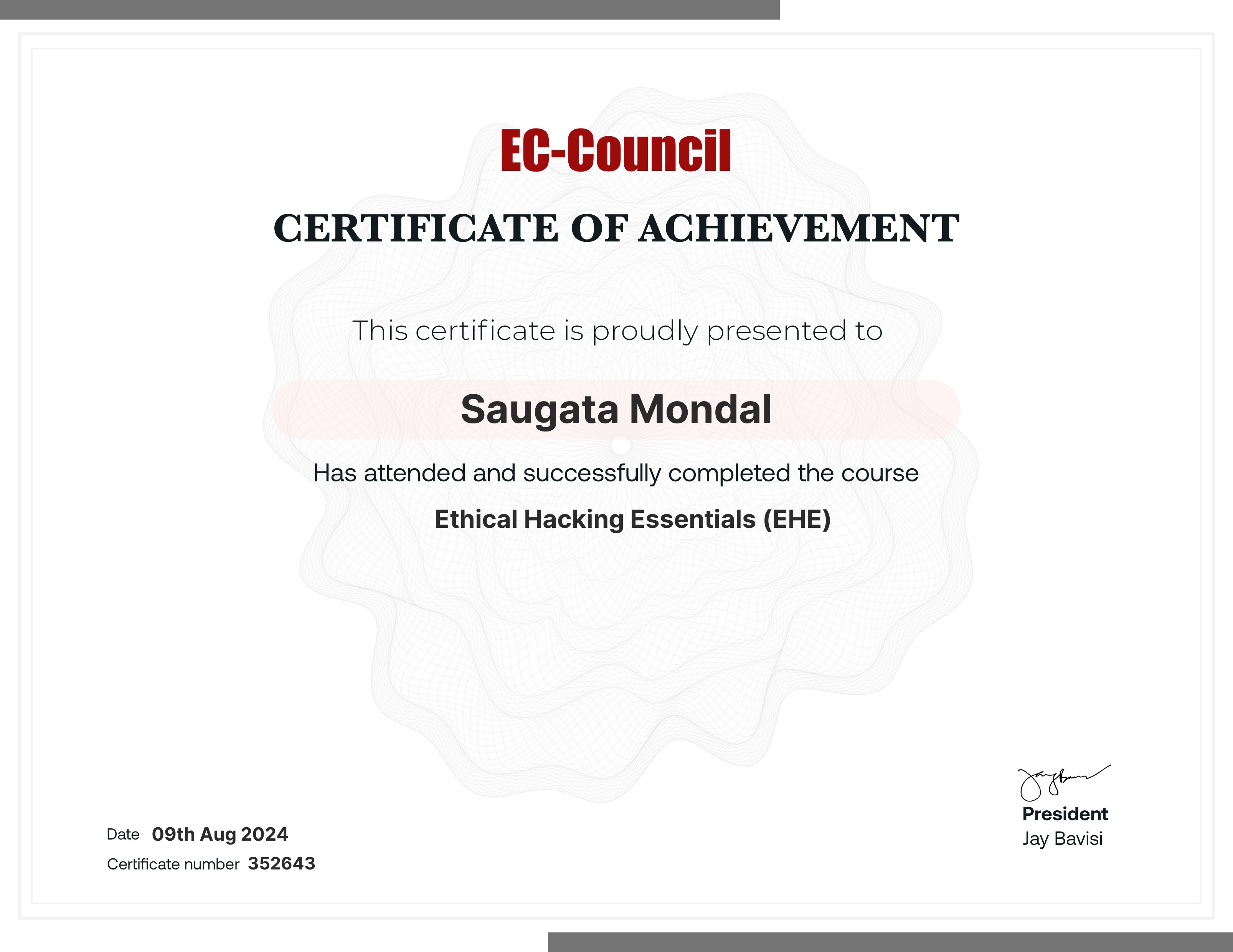 certificate