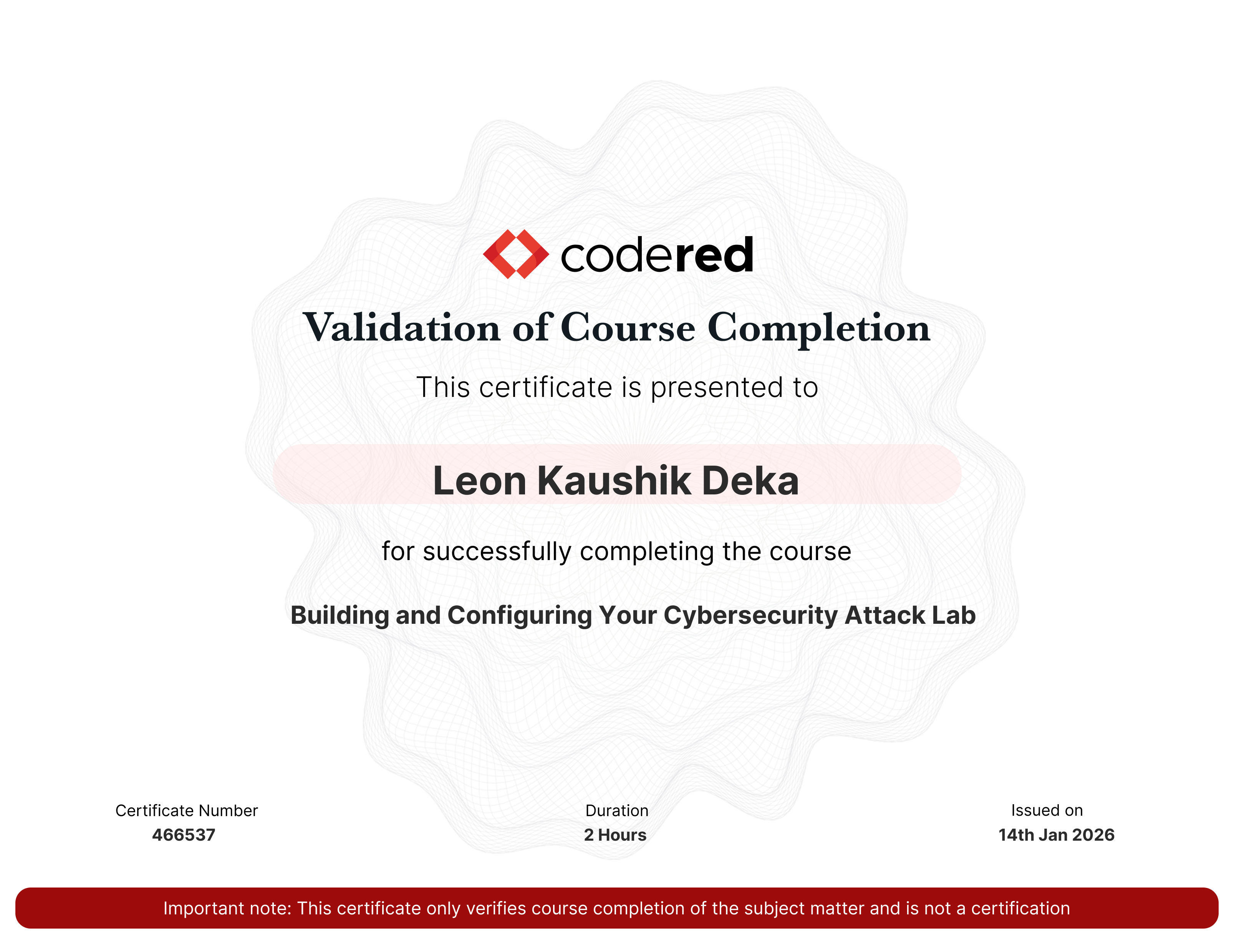 certificate