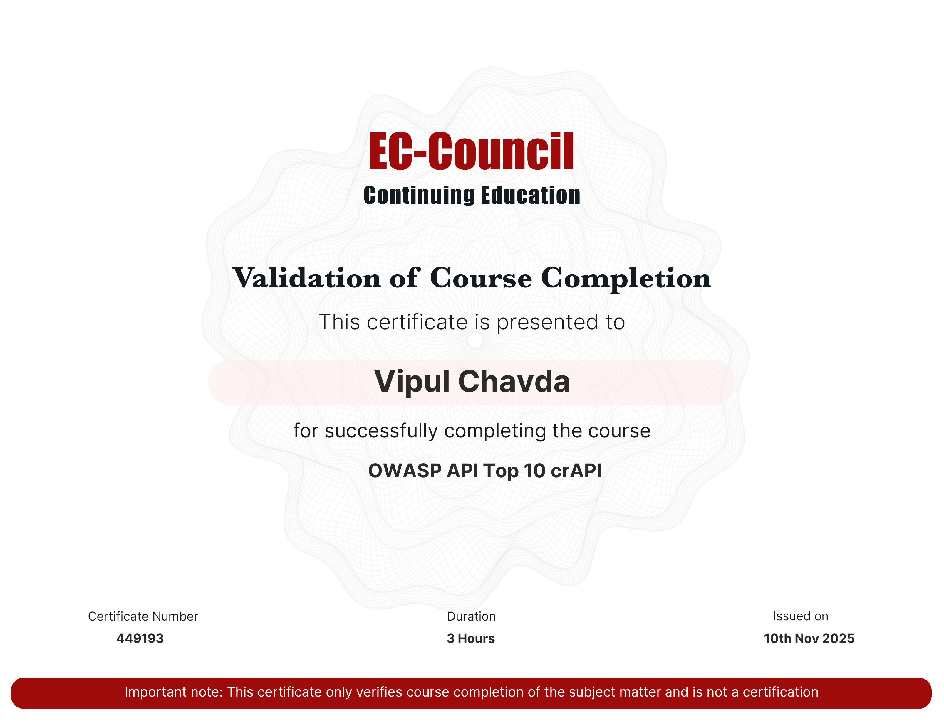certificate