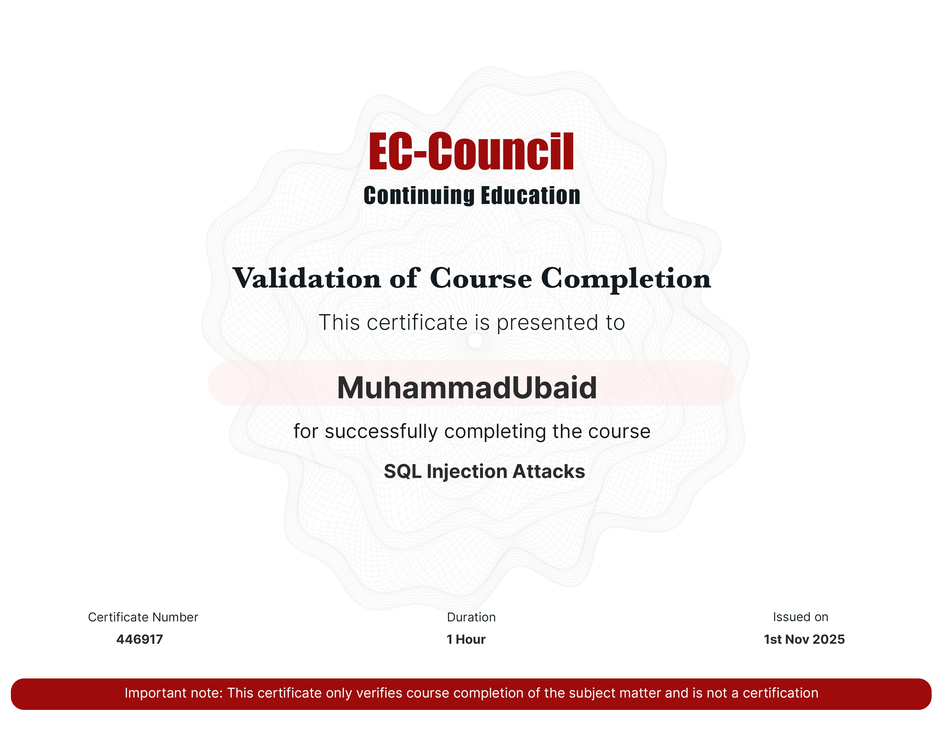 certificate