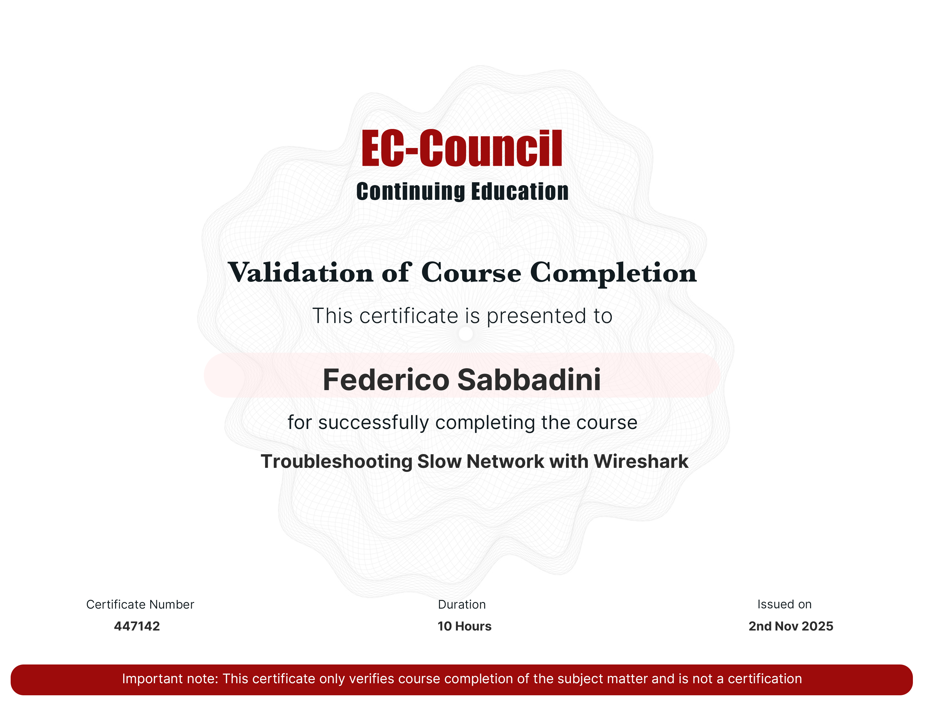 certificate