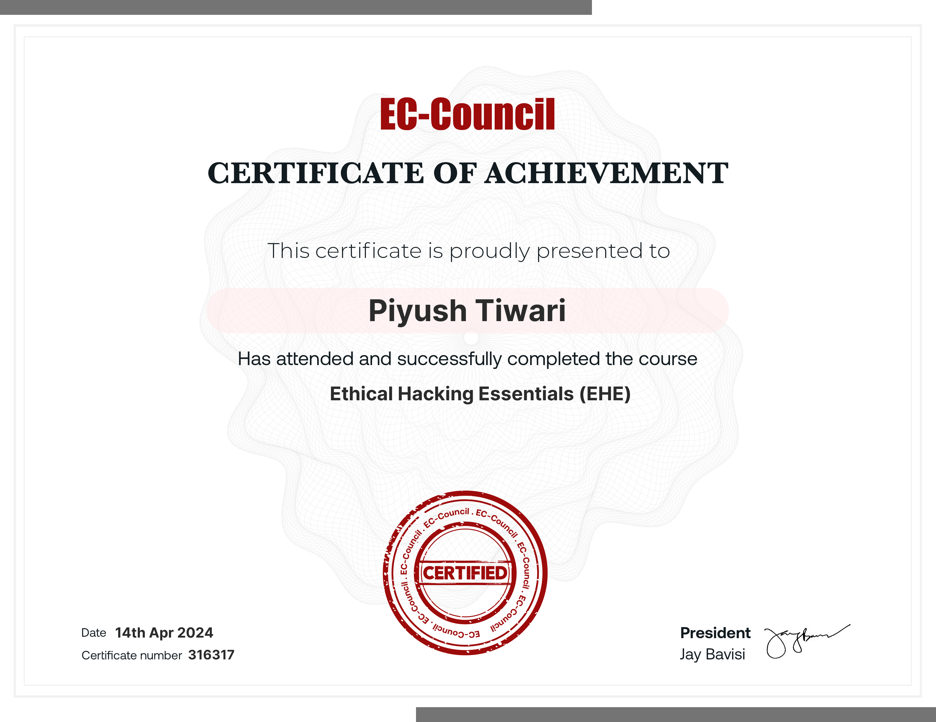 certificate