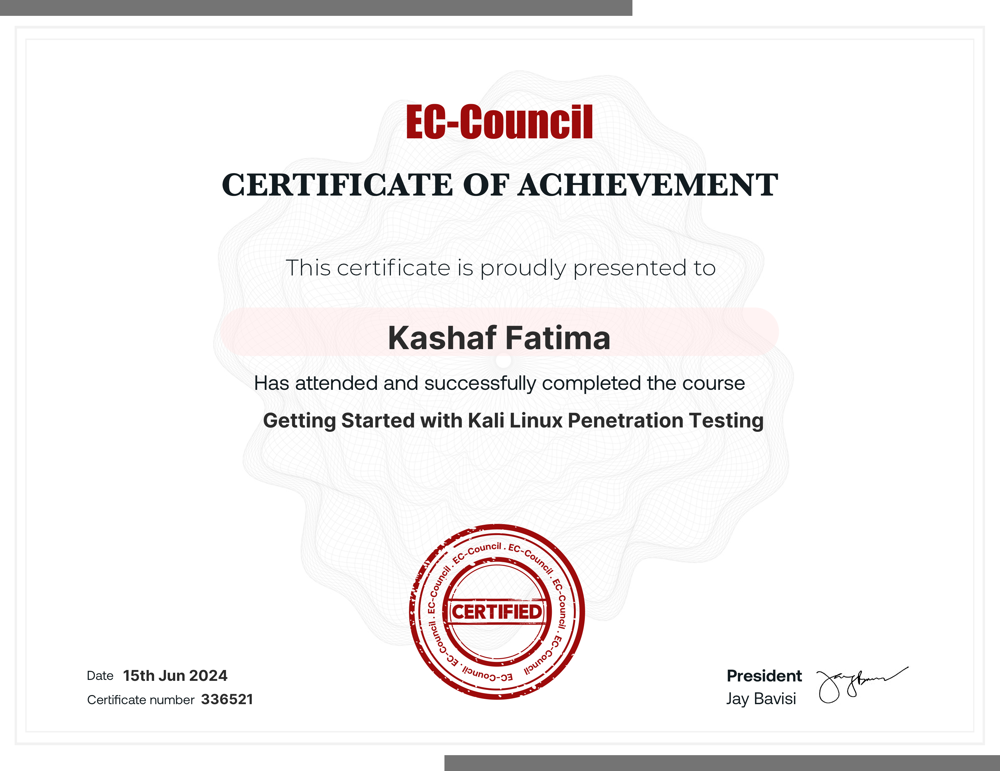 certificate