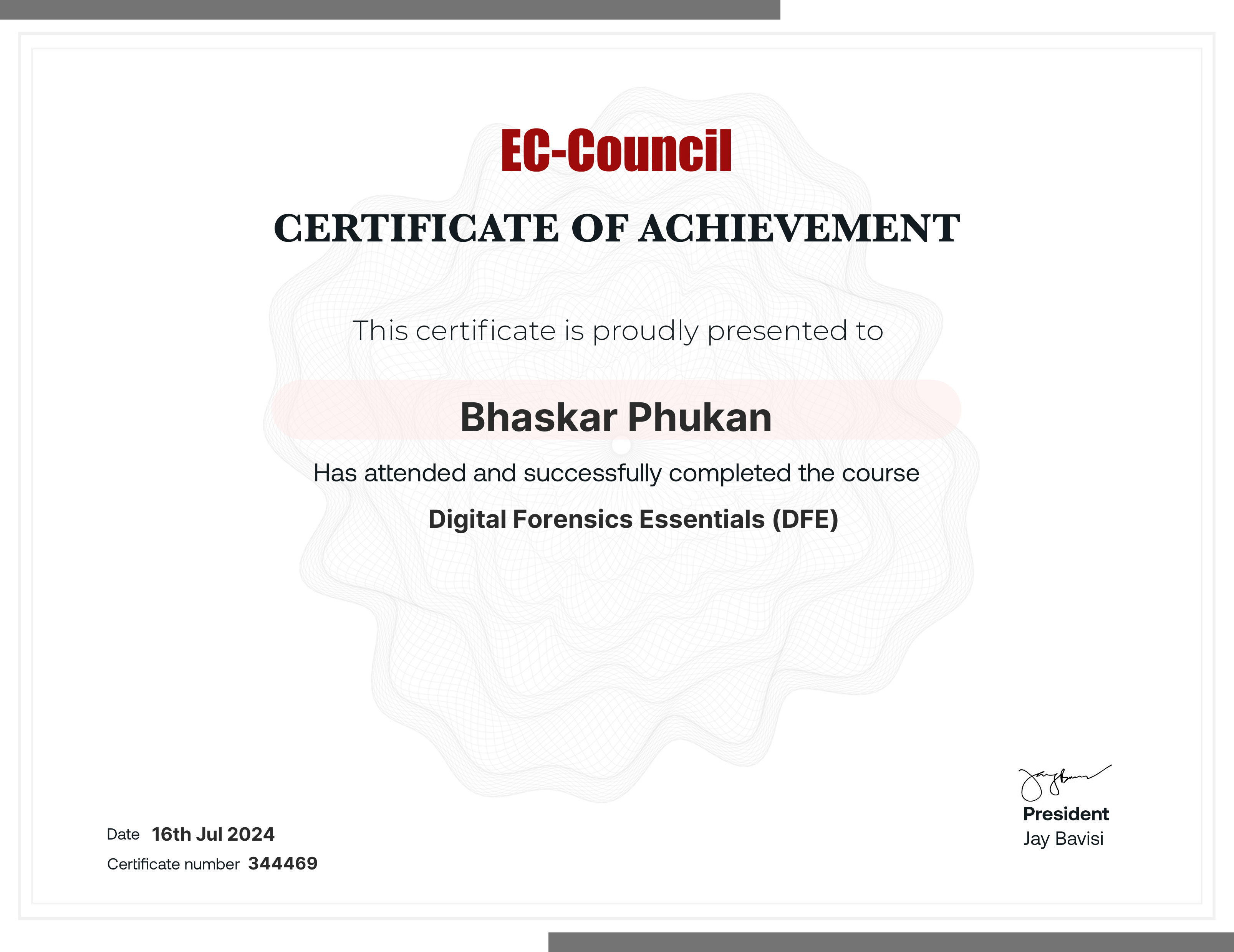 certificate
