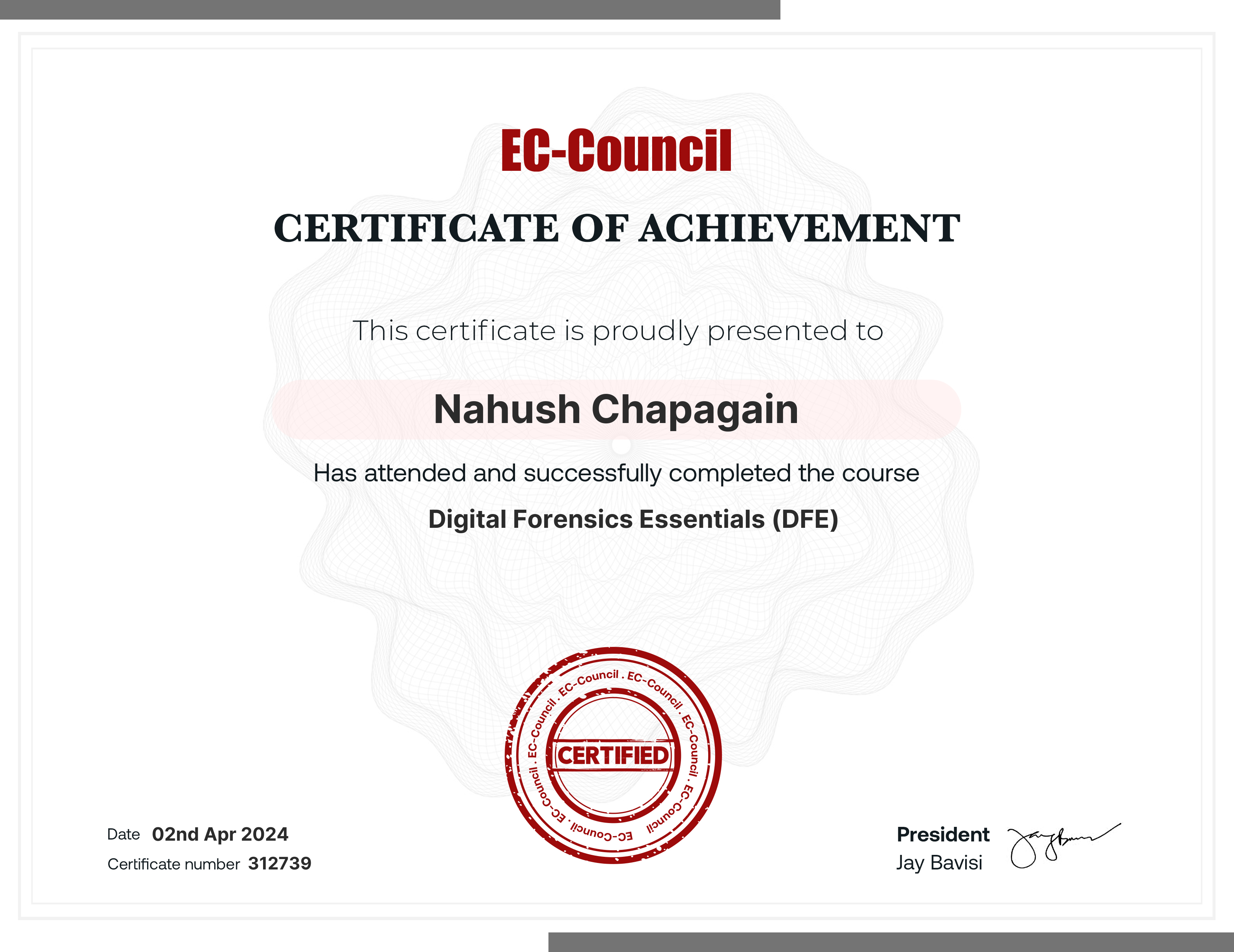 certificate