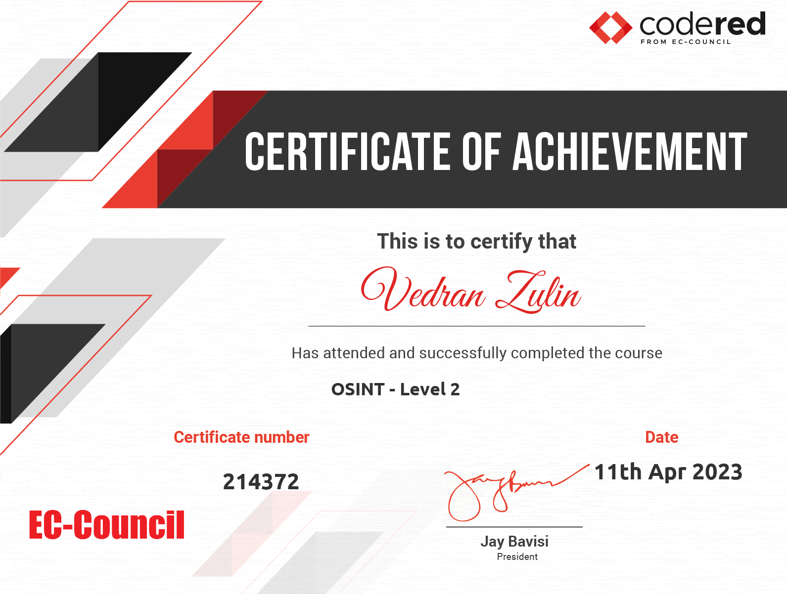 certificate