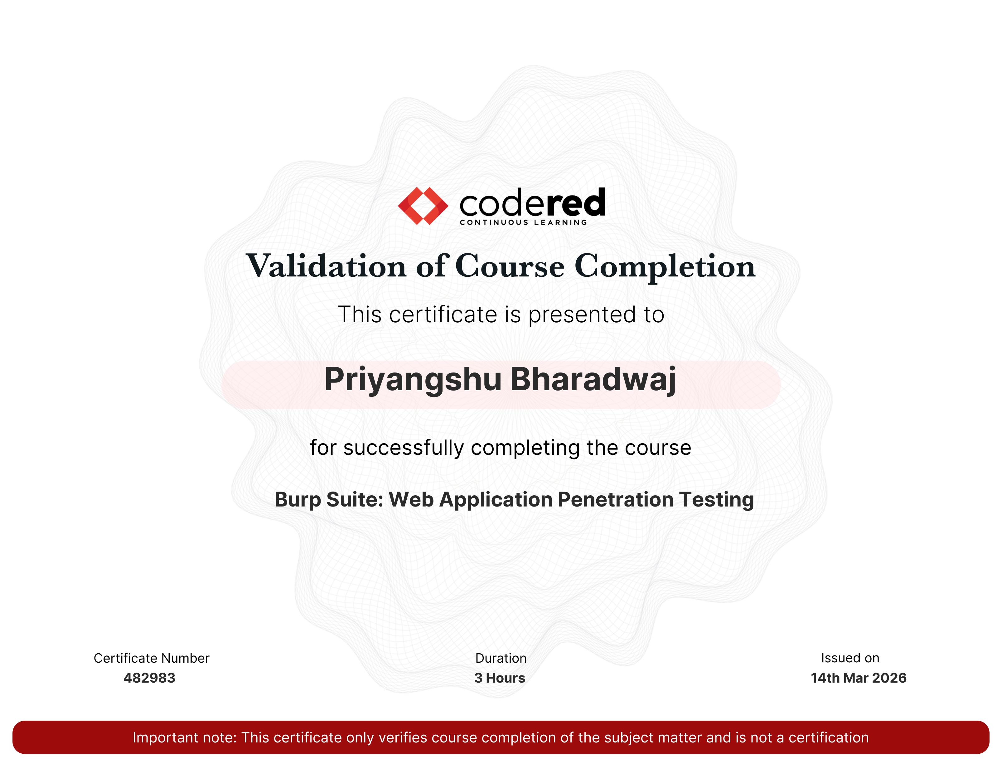 certificate