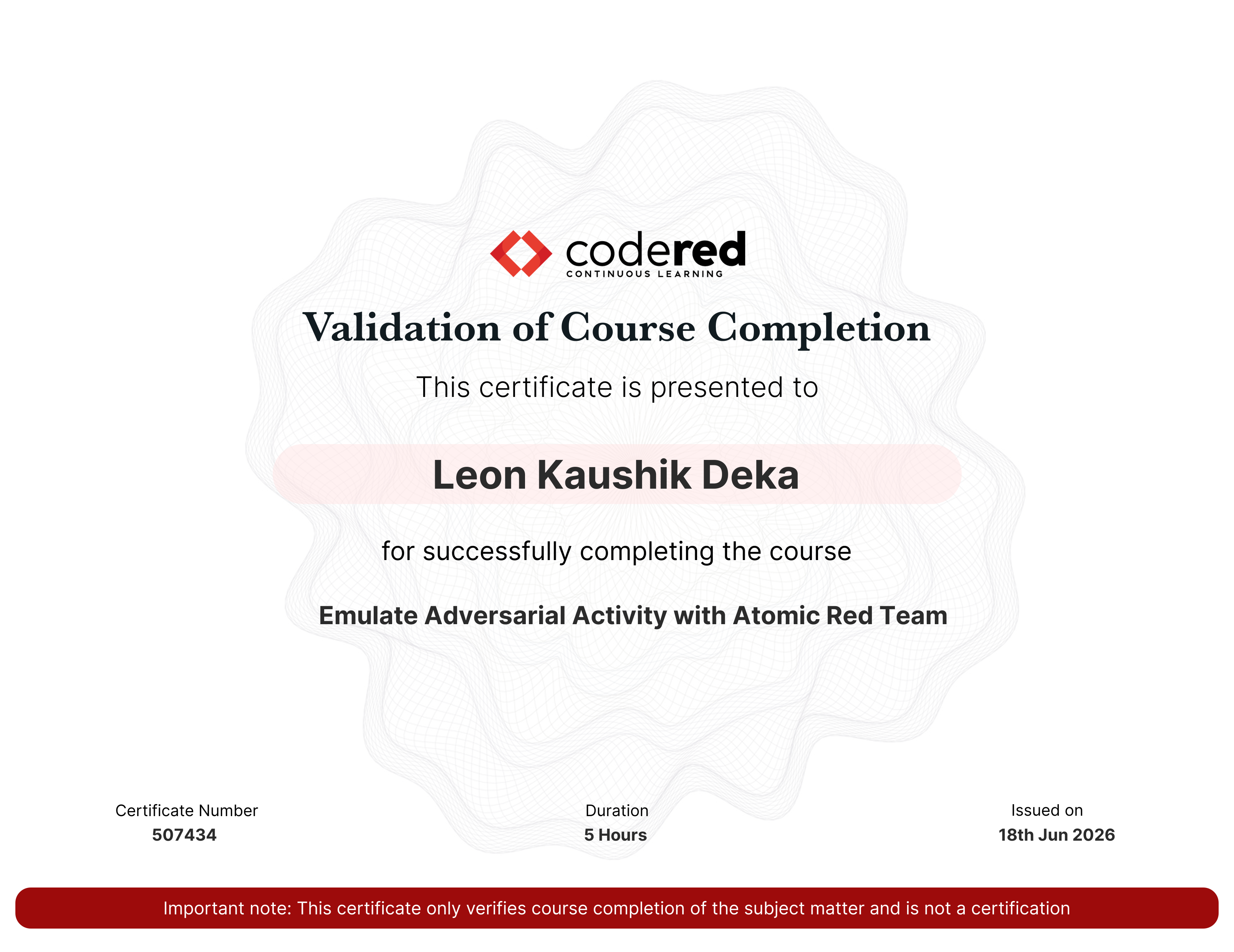 certificate
