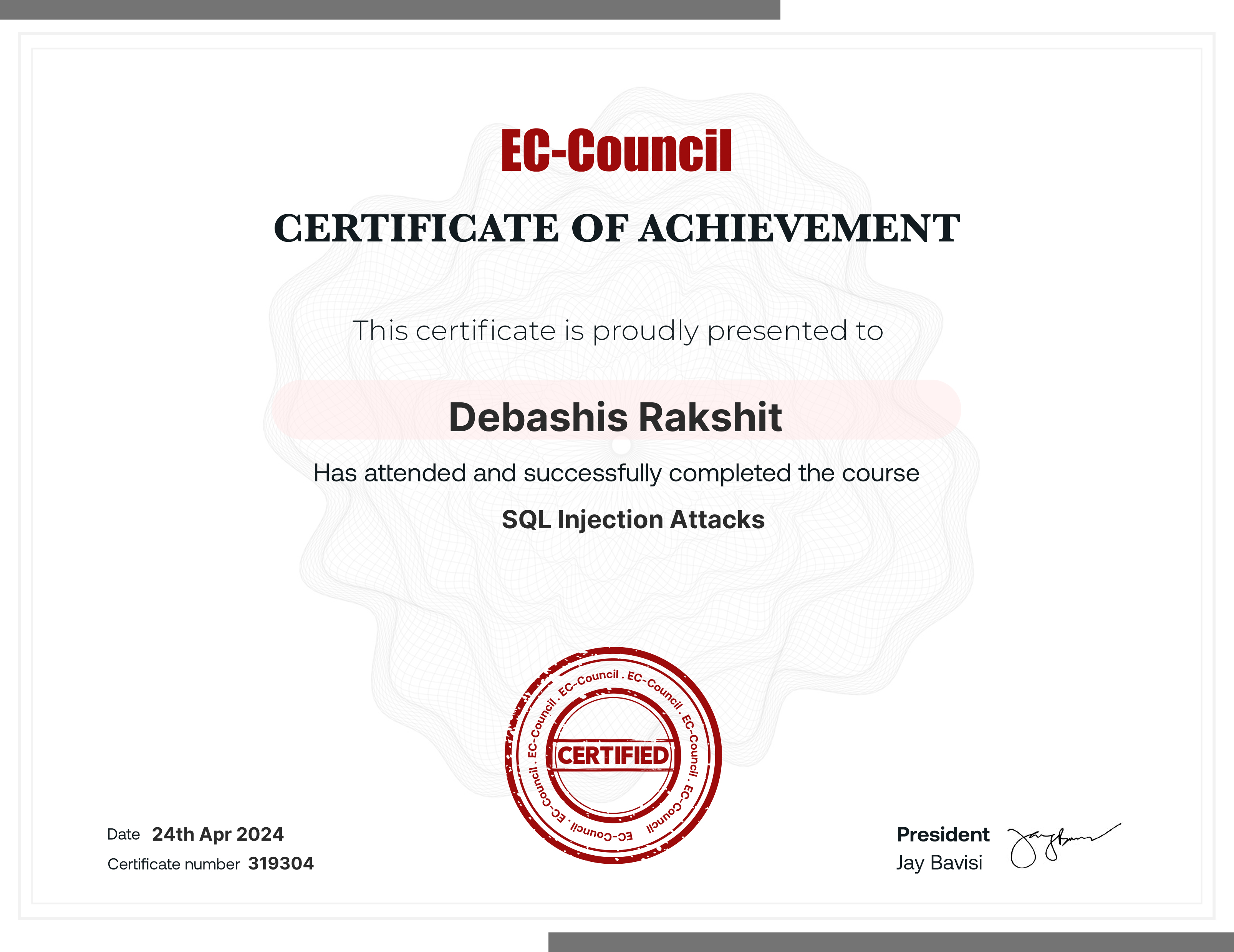 certificate