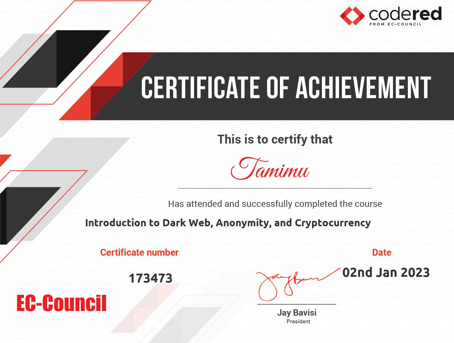 certificate