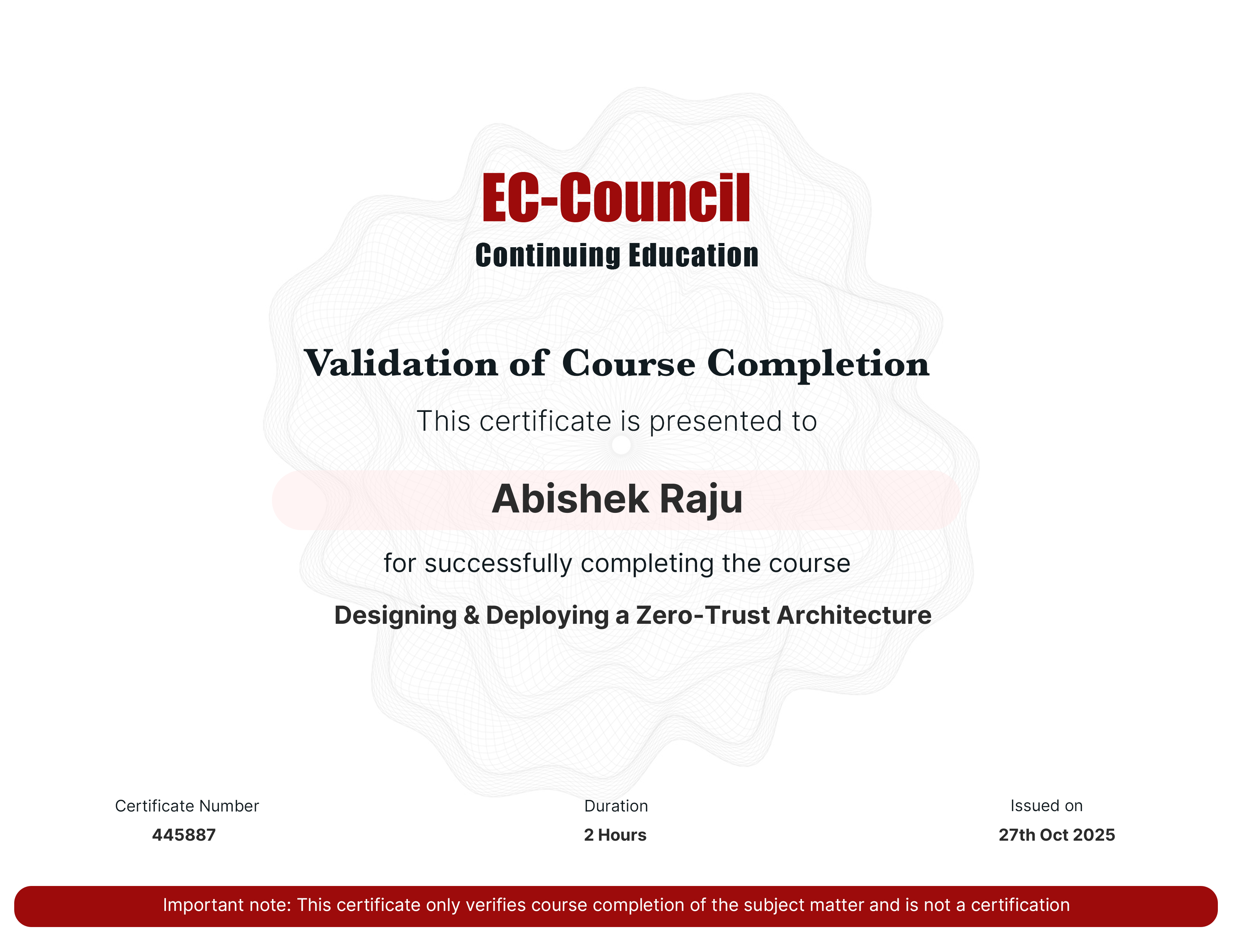 certificate
